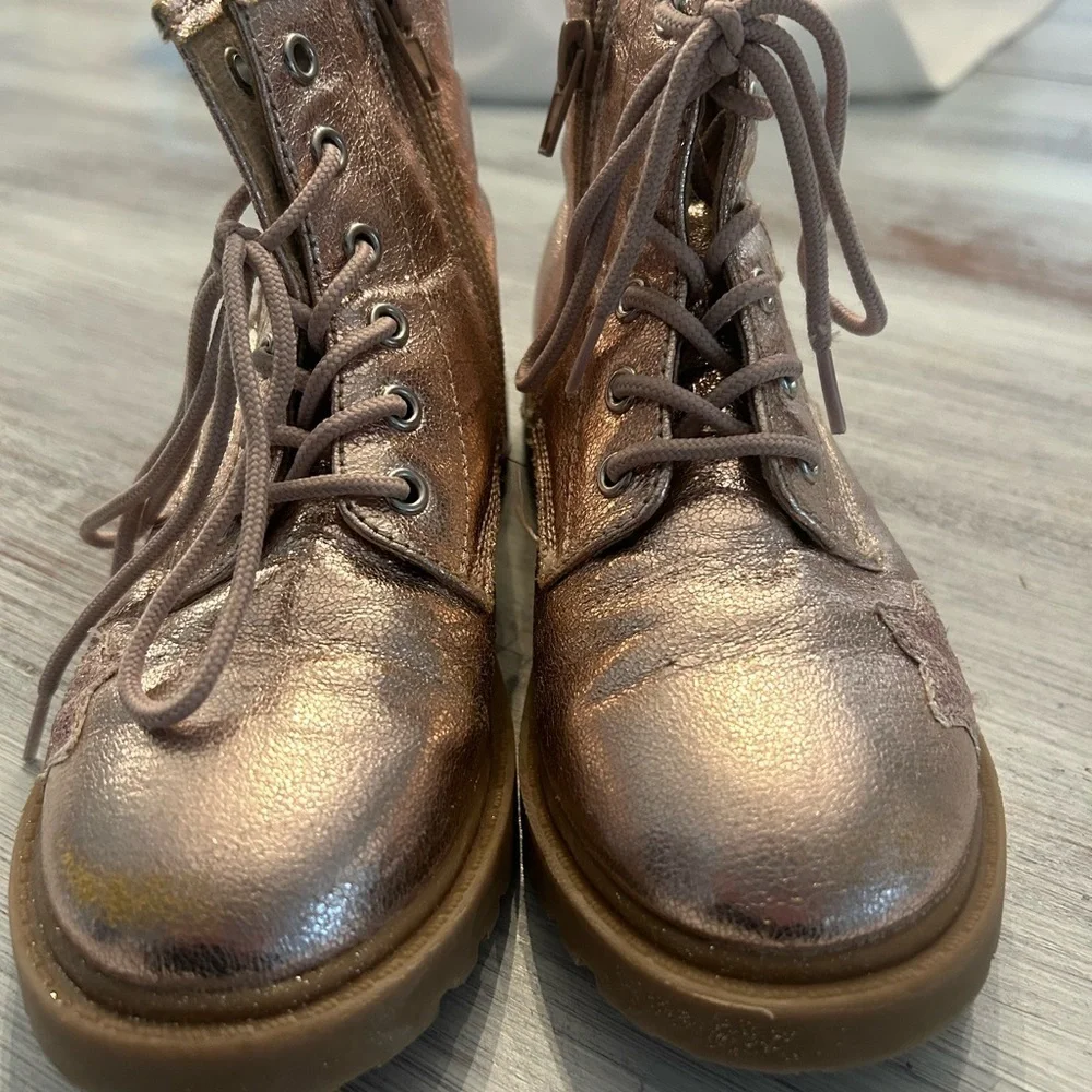 Kids Metallic Star Boots